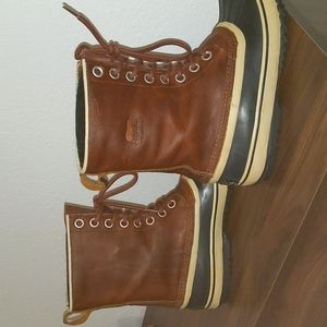 Size 8 Sorel Womens 1964 Premium Brown Leather Waterproof duck boots winter boot